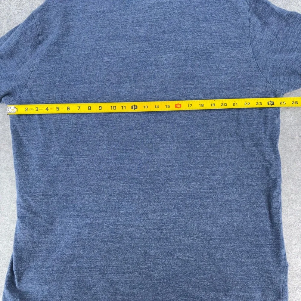 Polo Ralph Lauren Men XXL Blue Heathered Cotton Custom Fit Polo Shirt Red Pony
